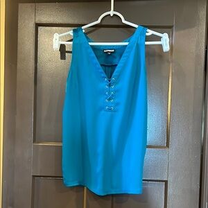 Express Blue Sleeveless Tank Top